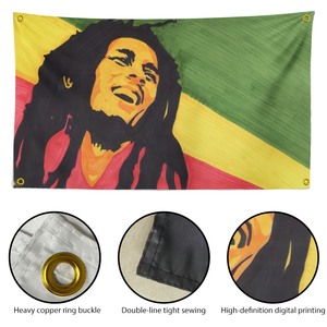 Bandera de Poliéster Resistente Marley, Decoración para Interiores y Exteriores para Amantes de la Música <span class=keywords><strong>Reggae</strong></span>, 3x5 pies - Product Image 3