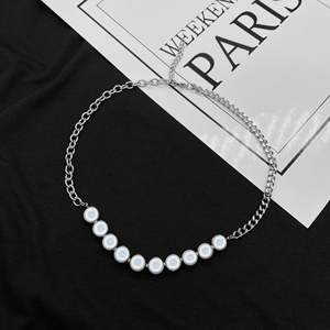 Collier pendentif unique en perles phosphorescentes avec chaîne <span class=keywords><strong>de</strong></span> clavicule en perles fluorescentes en acier inoxydable pour hommes et femmes - Product Image 3