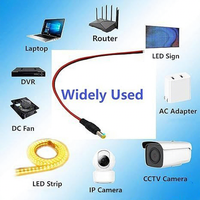 Câble d'alimentation DC 12V de haute qualité avec connecteur mâle 5,5 x 2,1 mm pour caméra de sécurité et bande LED