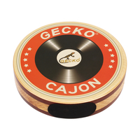 Cajon rond en bois de 8 pouces de style tendance avec look rétro et pochette de rangement incluse pour un transport et une protection faciles