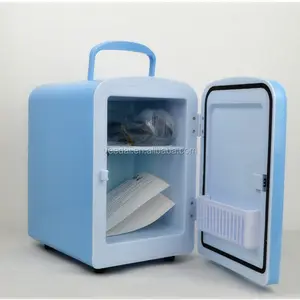 Косметический холодильник AC/DC, автомобильный мини-холодильник, 4-литровый мини-холодильник, домашний холодильник с небольшой морозильной камерой 4 л