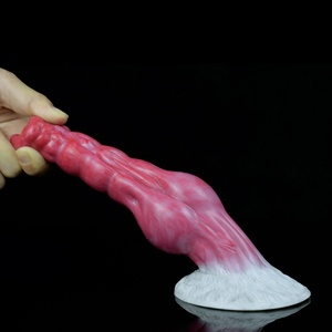 YOCY Dildo de Fantasía con Forma de Pene de Perro y Nudo Grande, con Fuerte Ventosa, de Silicona Suave, Plug Anal para Mujeres, Masturbador, Juguete Sexual para Adultos con Forma de Pene Animal - Product Image 3