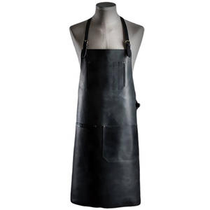 Europa corea stati uniti <span class=keywords><strong>High</strong></span> <span class=keywords><strong>End</strong></span> Vintage Custom Barbecue Kitchen Chef Baking Pocket pratico grembiule lungo con cintura in pelle marrone - Product Image 4