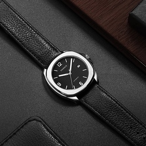 패션 파르니스 40mm 실버 케이스 오토매틱 남성 시계 사파이어 크리스탈 기계식 럭셔리 시계 - Product Image 4