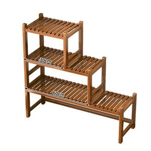 Support à plantes en bois à plusieurs niveaux, style rustique, gain de place, pour intérieur, extérieur, balcon, salon - Product Image 5