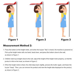 Mesureur de hauteur numérique Home Mini Instrument de mesure de hauteur ultrasonique pour enfants Mesure de la hauteur du corps portable - Product Image 3