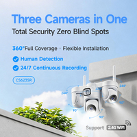Caméra PTZ intelligente avec suivi automatique multicaméra, audio Wi-Fi, triple objectif, application OKAM Pro, microprocesseur, caméra PTZ sans fil