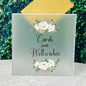 Scatola per biglietti di nozze personalizzata in acrilico trasparente, contenitore per auguri/denaro con coperchio a cerniera, decorazione per tavolo regalo ricevimento - Product Image 2