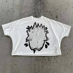 Maglietta Unisex Anime oversize T-Shirt 300 Gsm dei pesi massimi da uomo Casual di qualità personalizzata <span class=keywords><strong>con</strong></span> maniche <span class=keywords><strong>a</strong></span> <span class=keywords><strong>pipistrello</strong></span> da uomo - Product Image 1