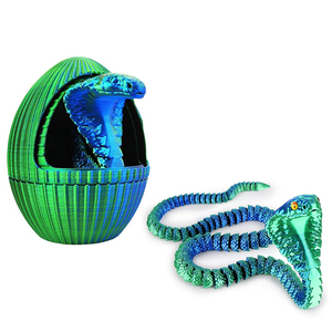 Œufs de serpent imprimés en 3D avec serpent imprimé en 3D à l'intérieur, œufs mignons à engrenages rotatifs avec serpent en cristal imprimé en 3D à l'intérieur - Product Image 1
