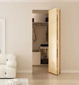 2023 деревянная дверь шкафа по низкой цене, раздвижная Двухстворчатая дверная фурнитура для шкафа