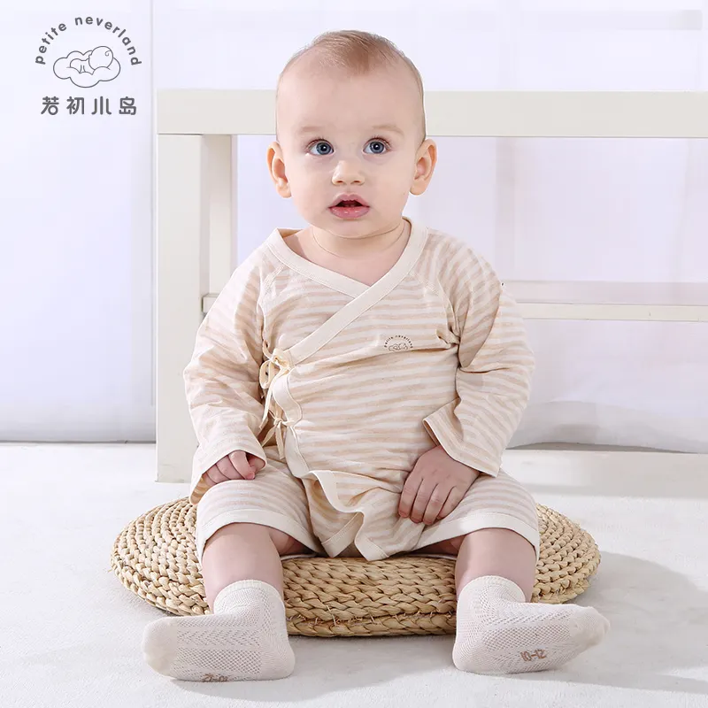 Gratis verzending naar DE VS 100 stuks voor promotie beste verkopen gots gecertificeerde biologische katoenen baby bodysuit romper kleding