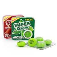 Vente en gros de gomme à bulles fourrée Jus d'orange Pastèque Fraise Menthe Confiture Produit de bonbon aromatisé