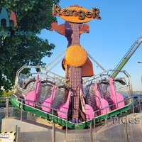 Manège Kamikaze, balançoire à double bras, manège à sensations fortes pour parc d'attractions et fête foraine