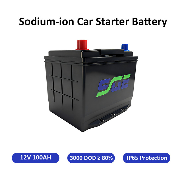 SSGE High Power Customized Sodium Ion Car Start Battery 12V 100AH 1200Wh for Solar System Electric Vehicle Auto Starting
