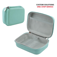 Custodia Rigida Portatile Antiurto per Fotocamera in EVA con Cinghia Elastica e Tasca a Rete, Verde Menta, Personalizzabile, Produzione di Fabbrica