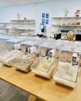 Pot de stockage d'aliments en PET de qualité alimentaire, récipient de présentation d'aliments en vrac en plastique de 4mm d'épaisseur pour bonbons, noix et sucrés