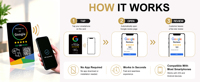 Autocollant de table en PVC Google pour restaurant, carte à puce instantanée à cinq touches pour les paiements commerciaux et les programmes de fidélité – Excellentes évaluations, programmable