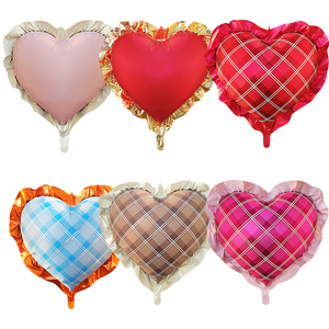 بالونات قلب ملونة من الفويل مقاس 27 بوصة، بالونات زينة لحفلات الزفاف، بالونات هيليوم على شكل قلب بتصميم عتيق - Product Image 2
