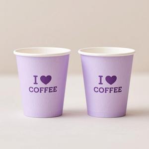 Gobelets à café jetables à double paroi imprimés sans PFAS, en papier biodégradable, avec logo - Product Image 4