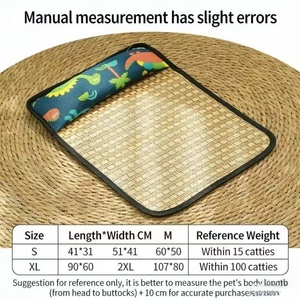 Alfombra Refrescante de Verano para Mascotas, Alfombra de Ratán con Almohada, Transpirable y Cómoda - Product Image 6