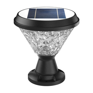 Lampada a Colonna Solare Impermeabile IP65 con Telecomando per Esterni, Giardino, Villa, Cancello, Muro, <span class=keywords><strong>Balcone</strong></span>, Stile Pastorale - Product Image 1