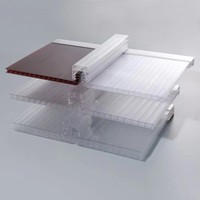 Plaques alvéolaires en polycarbonate transparent de 16 mm, étanches, pour toiture et éclairage naturel