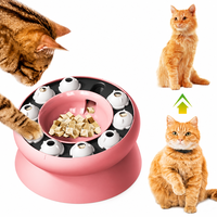 Comedero Lento Interactivo para Gatos, Juguete Dispensador de Premios, Entrenamiento Cerebral para Gatos