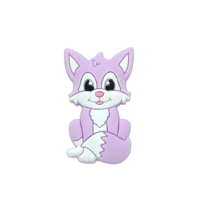 Mordedor de silicona Pink Fox para bebés de 3 meses o más, juguete masticable suave y seguro, diseño unisex - Product Image 2