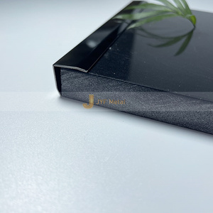 Profilé en L pour carrelage en céramique, finition noir mat, métal brossé, acier inoxydable 304, bande de finition murale pour carrelage en céramique - Product Image 1