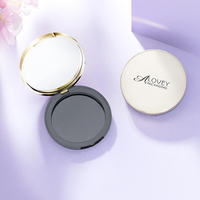 Boîtier de poudre compacte rond de luxe vide avec miroir 59mm, fabriqué en usine