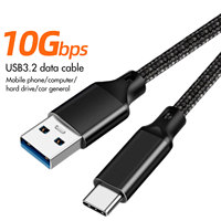 Cable USB 3.2 Gen2 USB-A a Tipo C Justlink, Transferencia de Datos de 10 Gbps, Carga Rápida de 3A 60W, Cable de Carga Rápida USB-C con Trenzado de Nailon