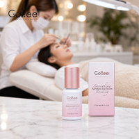Colle à cils coréenne Gollee rose pâle, séchage rapide, végane, faible émission de vapeurs, imperméable, adhésif pour cils sensibles, OEM ODM