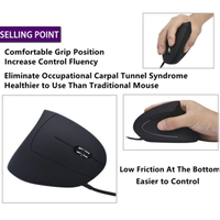 2026 Desain Ergonomis USB RGB Nirkabel Tangan Kanan Vertikal Mini 5.0 Mouse Optik 3000 DPI Gaming untuk Komputer PC Laptop