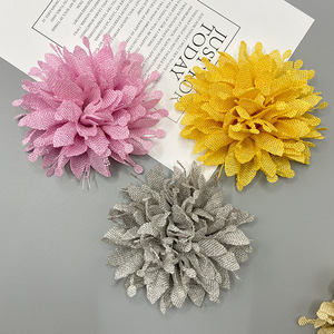 Flores de tela de camelia hechas a mano de 9 cm, accesorios de joyería DIY, decoraciones para zapatos y sombreros - Product Image 3