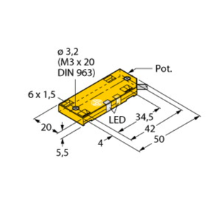 Sensor de Proximidad Capacitivo Rectangular Turcks BC10-QF5.5-AP6X2 Nuevo y Original, 10 mm, PNP-NO, Cable de 3 Hilos Blindado, Buen Precio - Product Image 3