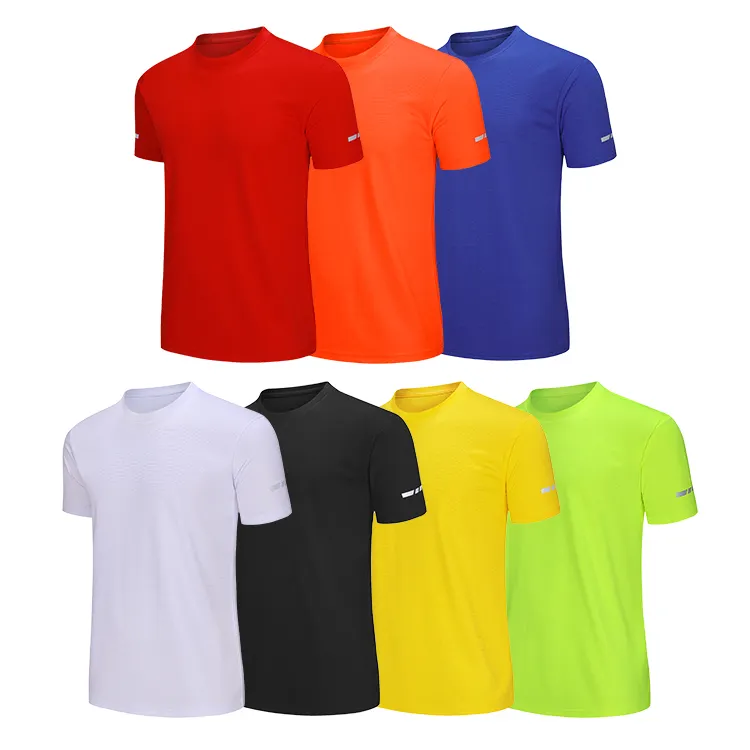 T-Shirt col rond homme, vêtement de marque, Fitness, course à pied, Polyester, musculation, Sport, Tops, Gym, nouvelle collection 2023