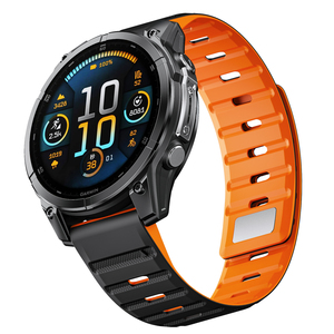 <span class=keywords><strong>Bracelet</strong></span> en silicone souple style gelée Trendybay 20 mm 22 mm léger et élastique de remplacement pour Garmin <span class=keywords><strong>Forerunner</strong></span> 570 usage quotidien - Product Image 1