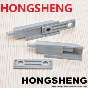 Amortisseur linéaire caché HONGSHENG en plastique gris pour porte de placard de rangement - Product Image 2