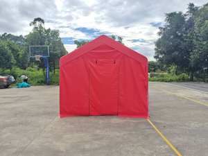 TUOYE abri d'auto portable cadre en acier rouge tente de stationnement de voiture extérieure chapiteau auvent pour mariage cadre en <span class=keywords><strong>bois</strong></span> et métal traité sous pression - Product Image 5