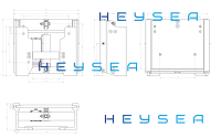 Heysea Marine Hydraulic Jack Plate untuk Motor Tempel Maks 300HP Braket Pengangkat yang Dapat Disesuaikan untuk Mesin Kapal