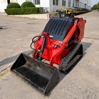 Mini Skid Steer Loader T480 Compact Tracked Loader dengan Bucket 0.1m3 untuk Penanganan Material di Halaman dan Pekerjaan Pemindahan Tanah