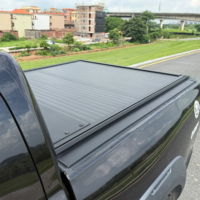 Couverture de benne électrique rétractable en alliage d'aluminium étanche avec volet roulant verrouillable, installation sans perçage pour Ranger Tacoma