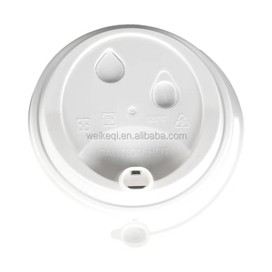 Bán nóng 80mm 90mm PS nắp cho cốc cà phê giấy dùng một lần màu trắng đen 8oz 10oz 12oz 16oz cốc uống nóng PS nắp nhựa - Product Image 6