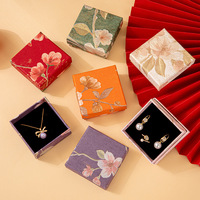 Boîte à bijoux en papier avec couvercle nœud papillon, modèle Ciel et Terre, en stock usine pour boucles d'oreilles, bracelets et joncs, vente en gros