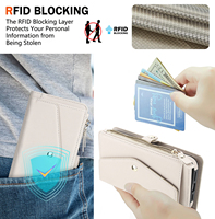 Nouvelle coque de téléphone magnétique détachable en PU style streetwear avec portefeuille et fentes pour cartes, compatible iPhone 18/17 Pro Max/Pro/Air/16/15/14, convertible en sac bandoulière