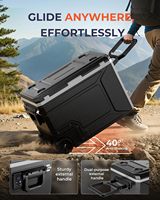 Euhomy, prix d'usine certifié UL, mini réfrigérateur portable de 80 L, réfrigérateur-congélateur à compresseur pour voiture, 12 V/220 V, avec roues