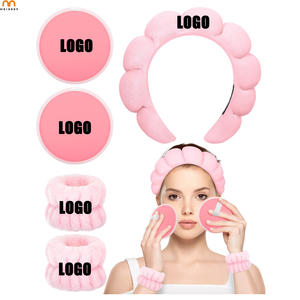 Esthéticienne du <span class=keywords><strong>visage</strong></span> en tissu éponge avec logo personnalisé direct d'usine enlève la tige <span class=keywords><strong>bandeau</strong></span> de maquillage <span class=keywords><strong>bandeau</strong></span> de soins de la peau - Product Image 1