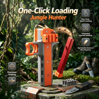 Slingshot semi-automatique avec chargeur en alliage d'aluminium, tir longue portée, chasse en plein air, accessoires inclus.