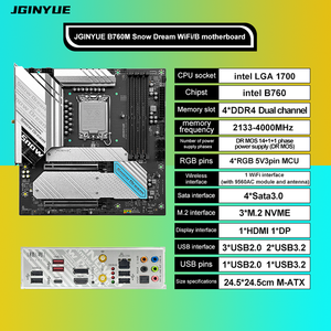 Tarjeta Madre JGINYUE <span class=keywords><strong>B760M</strong></span> Snow Dream WiFi/B, DDR4, Compatible con Procesadores de Plataforma LGA1700 de 12ª, 13ª y 14ª Generación - Product Image 2